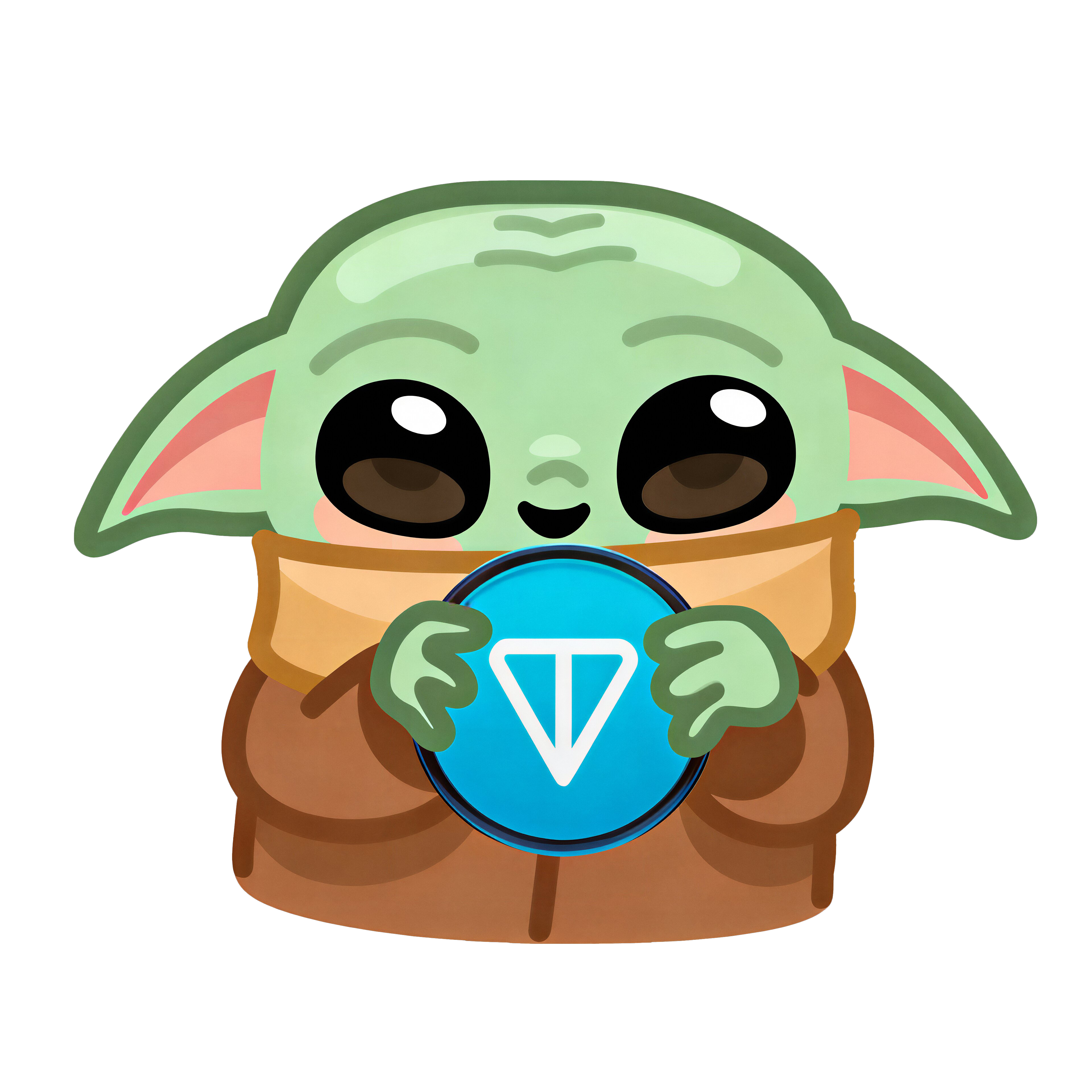 Baby Yoda holding TON