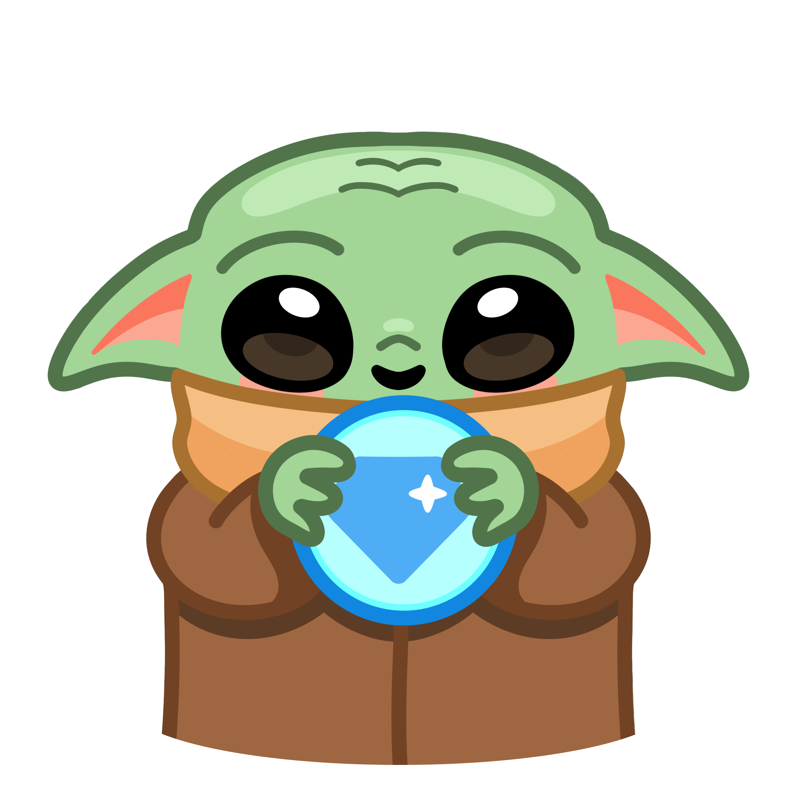 Baby Yoda holding TON